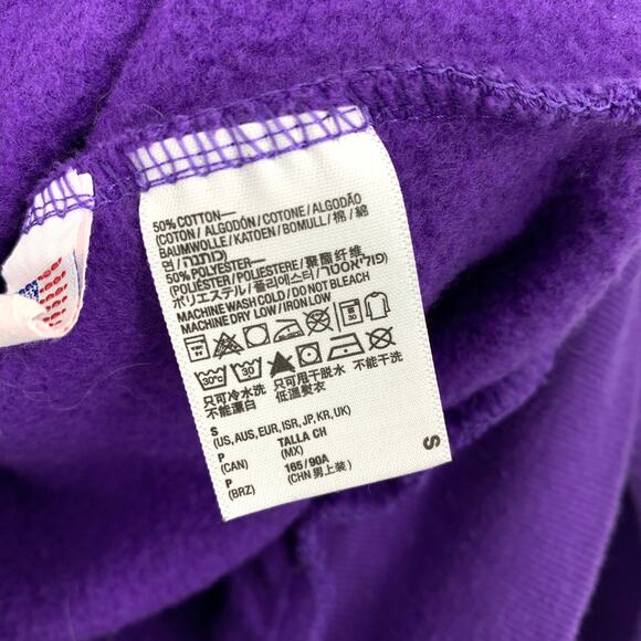 American Apparel F497 Full Zip Hoodie Sweatshirt Womens Sz Small Purple - Picture 6 of 6